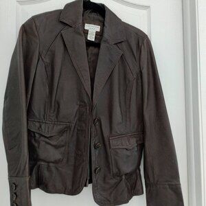 Short length leather jacket